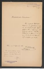 k.k. naturhistorisches Hofmuseum, Intendanzakten 1885-1896 (Hauer), Aktenzahl Z.571/1892, Seite 1